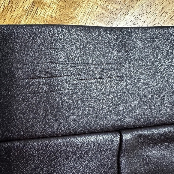 Loft Vegan Leather Leggings. Dark Chocolate Brown. Size M. - Picture 5 of 6